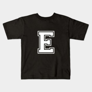 Initial Letter E - Varsity Style Design Kids T-Shirt